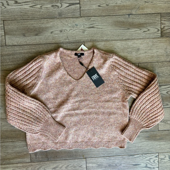 Frye and Co. Womens V Neck Long Sleeve Pullover Sweater Size L - Picture 3 of 8